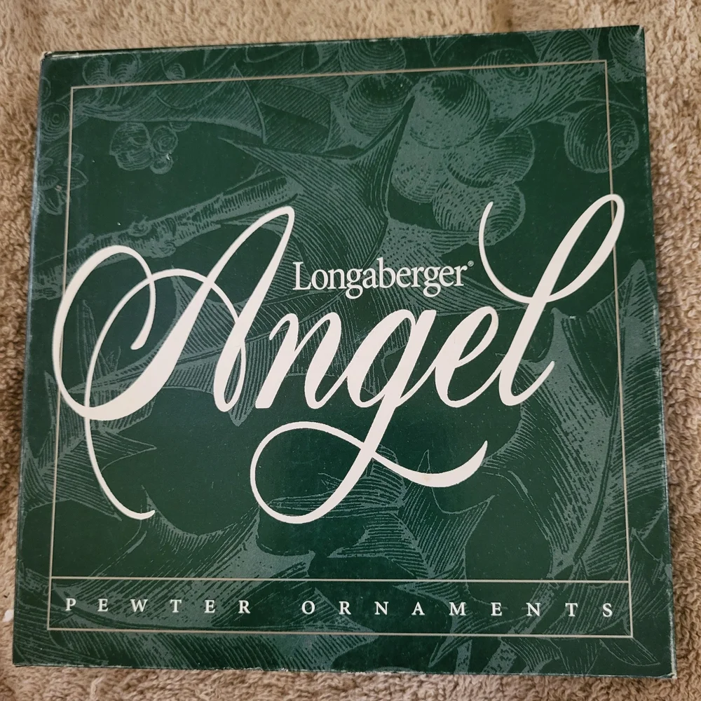 Longaberger Silver Angel & Nativity Holiday Ornaments (Set of 4)